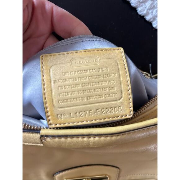 Coach Yellow Shoulder Bag with Curved Silhouette - Picture 5 of 7